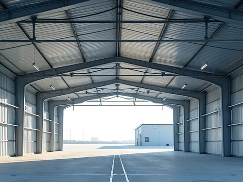 latest company blog about Galvanized Steel Warehouses Cut Costs with Sloped Roof Design