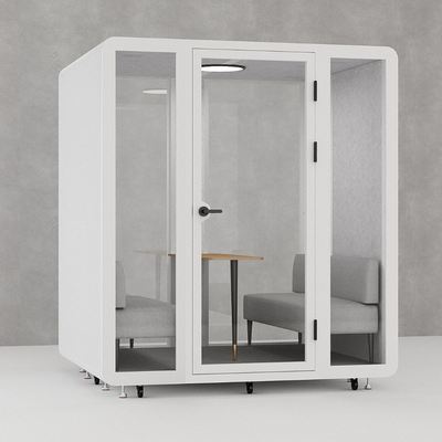 Ventilation and Air Vent White or Black Soundproof Meeting Booth for Office Spaces 100 Per Month