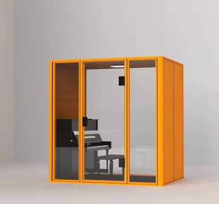 White / Orange Indoor Office Pod Steel Structure Home Office Pods For Musicians