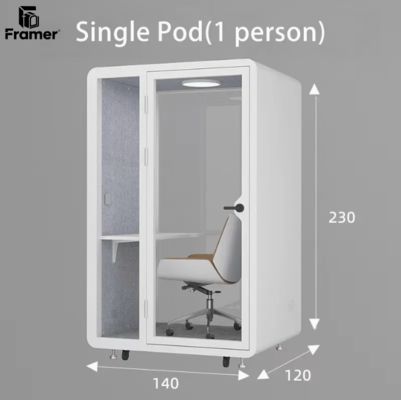 Customizable Single Person Pod Compact Portable Office Pods Adjustable