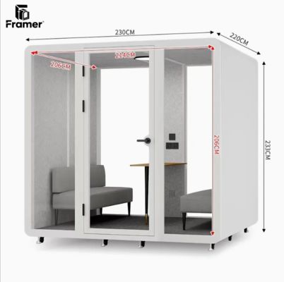 Customizable Soundproof Office Pod Modular Private Work Booth Adjustable