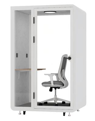 Adjustable Single Person Pod Customized Sound proof Office Pod White With A Ventilation System