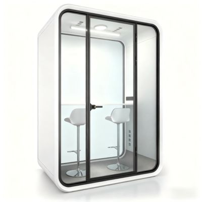 Adjustable Acoustic Office Booth High Efficiency 2 Person Booth With Dual Seating