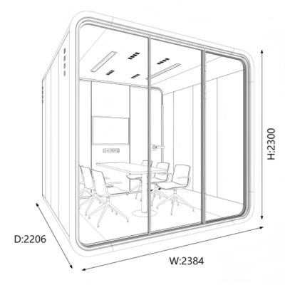 Safety Office Quiet Pods White Soundproof Work Pods Portable For Co Working Areas