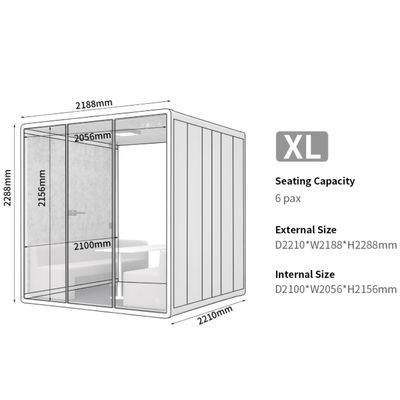 Double Sealed Acoustic Office Pod 100V - 240V Silent Office Pod For Confidential Business Meetings