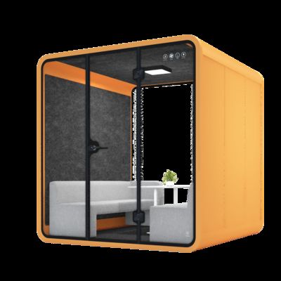 Modern Acoustic Work Pods Yellow / Orange / Green / Blue Confidential Office Pods