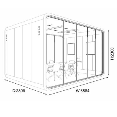 XXXL+ Extra-Large Capacity Acoustic Pod For Group Meetings