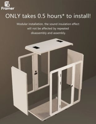 Elegant Modular Soundproof Pod For 4-6 People Office Meeting And Calls Package Size 226.00cm * 116.00cm * 134.00cm