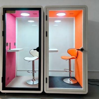 Portable Private Office Booths Small Mobile Phone Booth Adjustable With Steel Structure