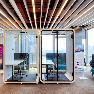 Modular Indoor Office Pod Extendable Portable Work Booth White