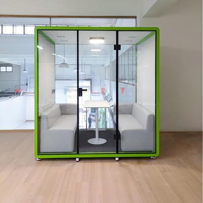 Black Indoor Office Pod Prefabricated Sound Proof Phone Booth Large