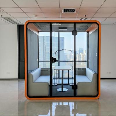 Movable Enclosed Meeting Pods 4 Person Soundproof Telephone Booths