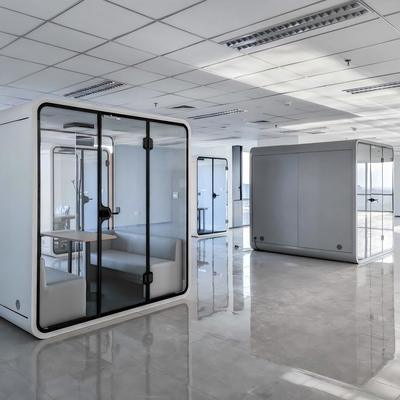 Modern Indoor Office Pod Customized Soundproof Glass Cabin Portable