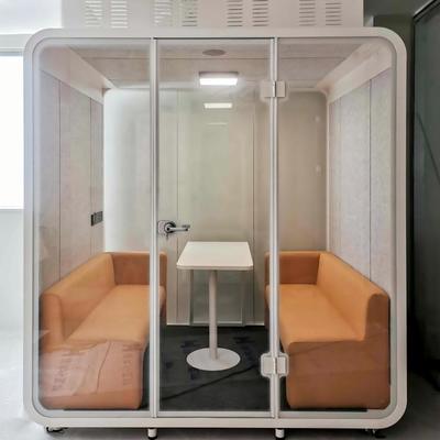 Modern Indoor Office Pod Customized Soundproof Glass Cabin Portable