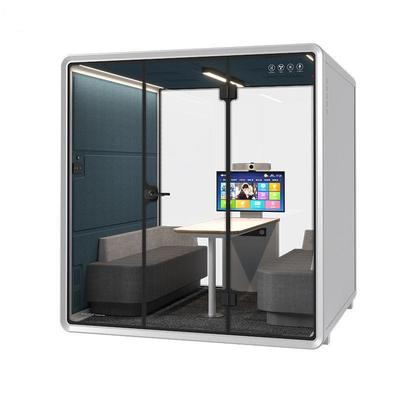 Indoor Prefabricated Office Pod Custom Modular Phone Booths White