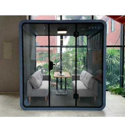 4 Person Indoor Office Pod Modular Meeting Booth Pods Adjustable