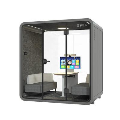 Silent Indoor Office Pod 4 Person Acoustic Meeting Booths Customized High End