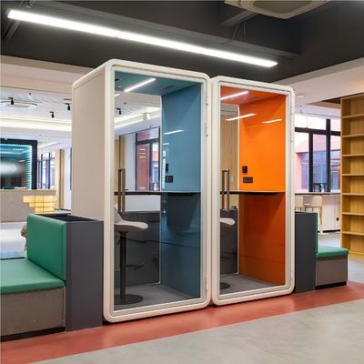 Privacy Soundproof Phone Booth Multi Size Modular Meeting Pods 52W For Workspace