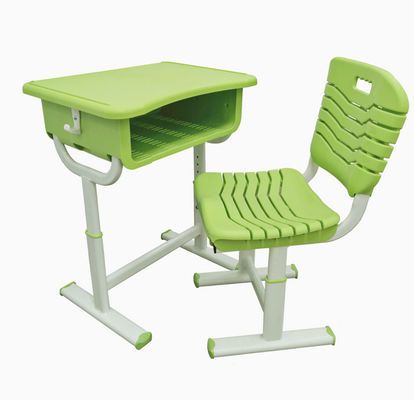 Adjustable Height Office Furniture Middle School Metal Desk And Chair Green