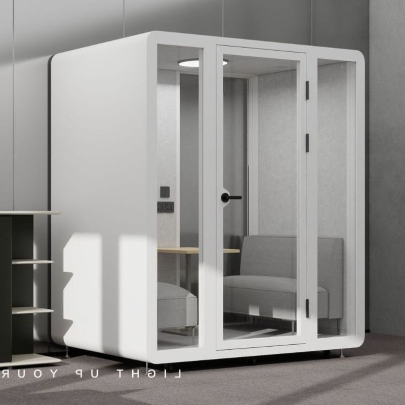 Ventilation and Air Vent White or Black Soundproof Meeting Booth for Office Spaces 100 Per Month