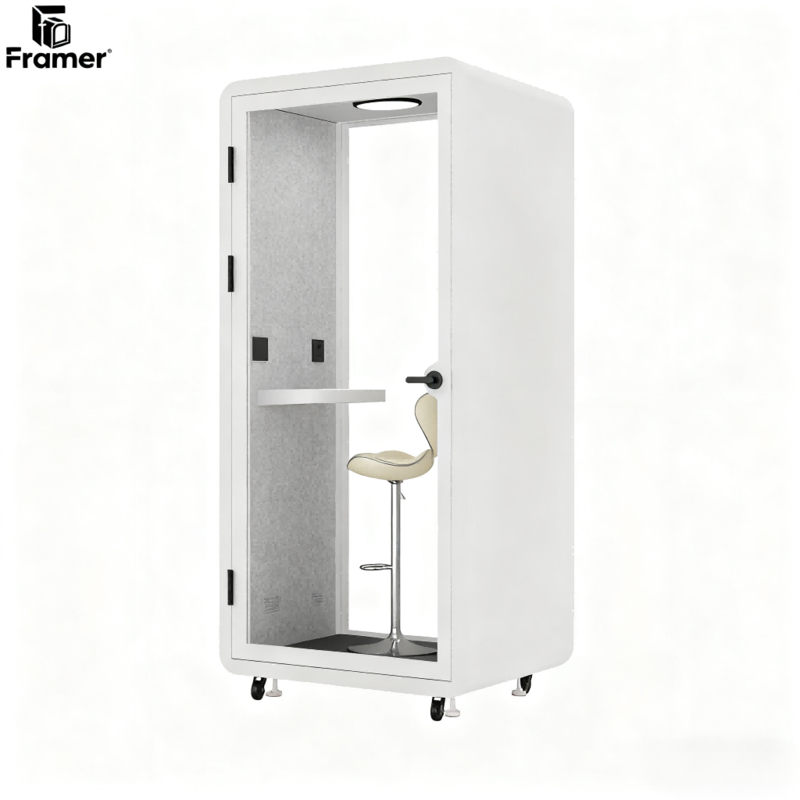 Adjustable Office Phone Booth Extendable Modular Acoustic Booths Whisper Quiet 15 dB