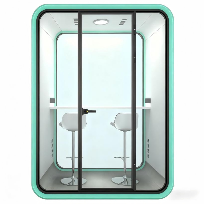 Adjustable Acoustic Office Booth High Efficiency 2 Person Booth With Dual Seating