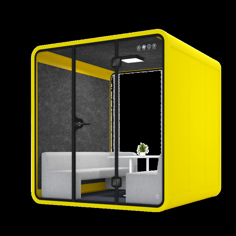 Modern Acoustic Work Pods Yellow / Orange / Green / Blue Confidential Office Pods