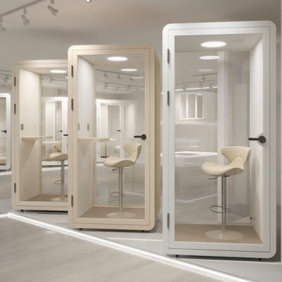 Good price Portable Private Office Booths Small Mobile Phone Booth Adjustable With Steel Structure online