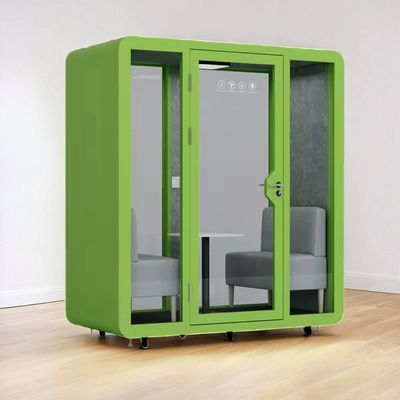 Good price Compact Room Telephone Booths Green / White Soundproof Booth For Home Office online