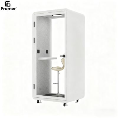 Adjustable Office Phone Booth Extendable Modular Acoustic Booths Whisper Quiet 15 dB