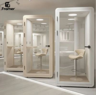 Buen precio Cabina telefónica con cancelación de ruido de confort, cabinas de oficina acústicas portátiles para una sola persona en línea