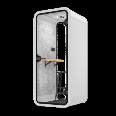 Buen precio Cabina telefónica de oficina blanca, cabinas telefónicas privadas totalmente cerradas, personalizadas en línea