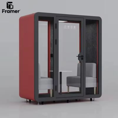 Prezzo buono Cabine telefoniche acustiche modulari per due persone estendibili, moderne, con ventilazione e alimentazione USB in linea