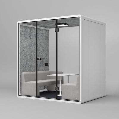 Goede prijs Modulaire Geluiddichte Vergaderpod Wit 4 Persoons Kantoor Pod 100V - 240V Met Veilige Geurloze Eco Materialen online