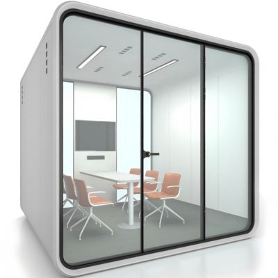 Καλή τιμή Ατσάλινη Δομή Συνεργατικά Pods Γκρι Meeting Room Pod Ανθεκτικό σε απευθείας σύνδεση