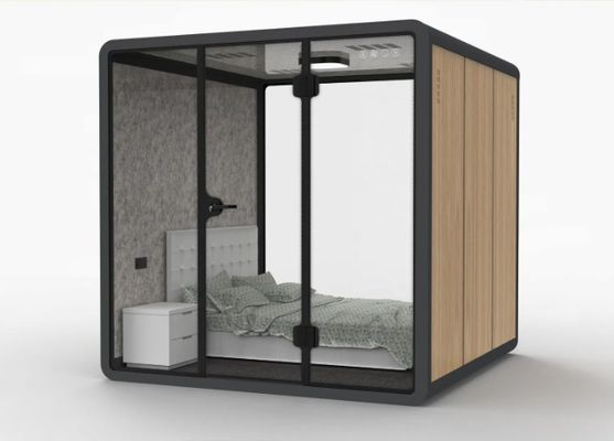 Good price Assembled Silent Booth Black Nap Capsules Customized For Corporate Offices online
