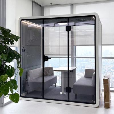 Goede prijs Stille Binnenkantoor Pod 4 Persoons Akoestische Vergadercabines Op Maat Gemaakt High End online