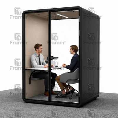 Guter Preis Indoor Private Office Telefonzelle, vollständig geschlossene, modulare, schallisolierte Räume, Schwarz Online
